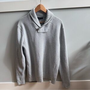 Banana Republic Light Gray shawl collar sweater, Men’s Large